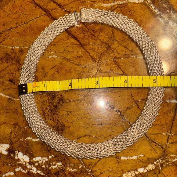 Tiffany & Co. Elegant 925 Sterling Silver Mesh Necklace - Picture 7 of 7
